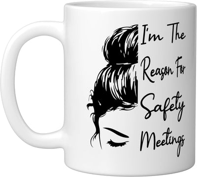 Taza Cerámica Blanca Colleagues The Reason For Safety Meetings