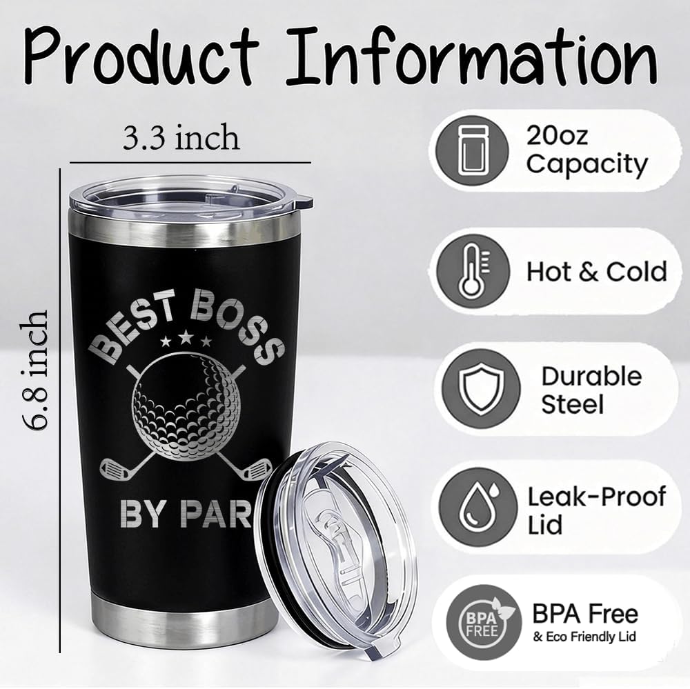 Vaso de golf para hombres y mujeres regalo para jefes