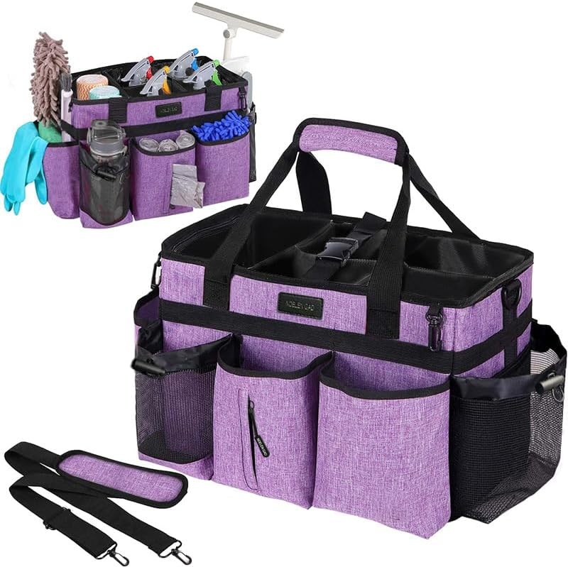 Bolsa portátil de limpieza con correas ajustables para hombros y cintura