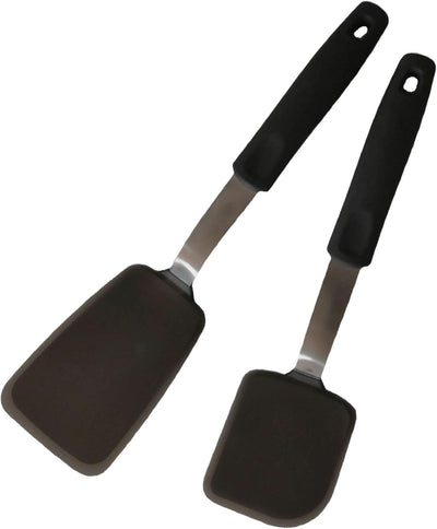 Paquete de 2 espátulas de silicona resistentes al calor para voltear huevos, crepes y panqueques