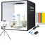 Caja luz plegable 40cm anillo LED 160 luces USB con 12 fondos