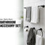 Set 4 Pzas Accesorios Baño Negro Mate Toallero 24pulg