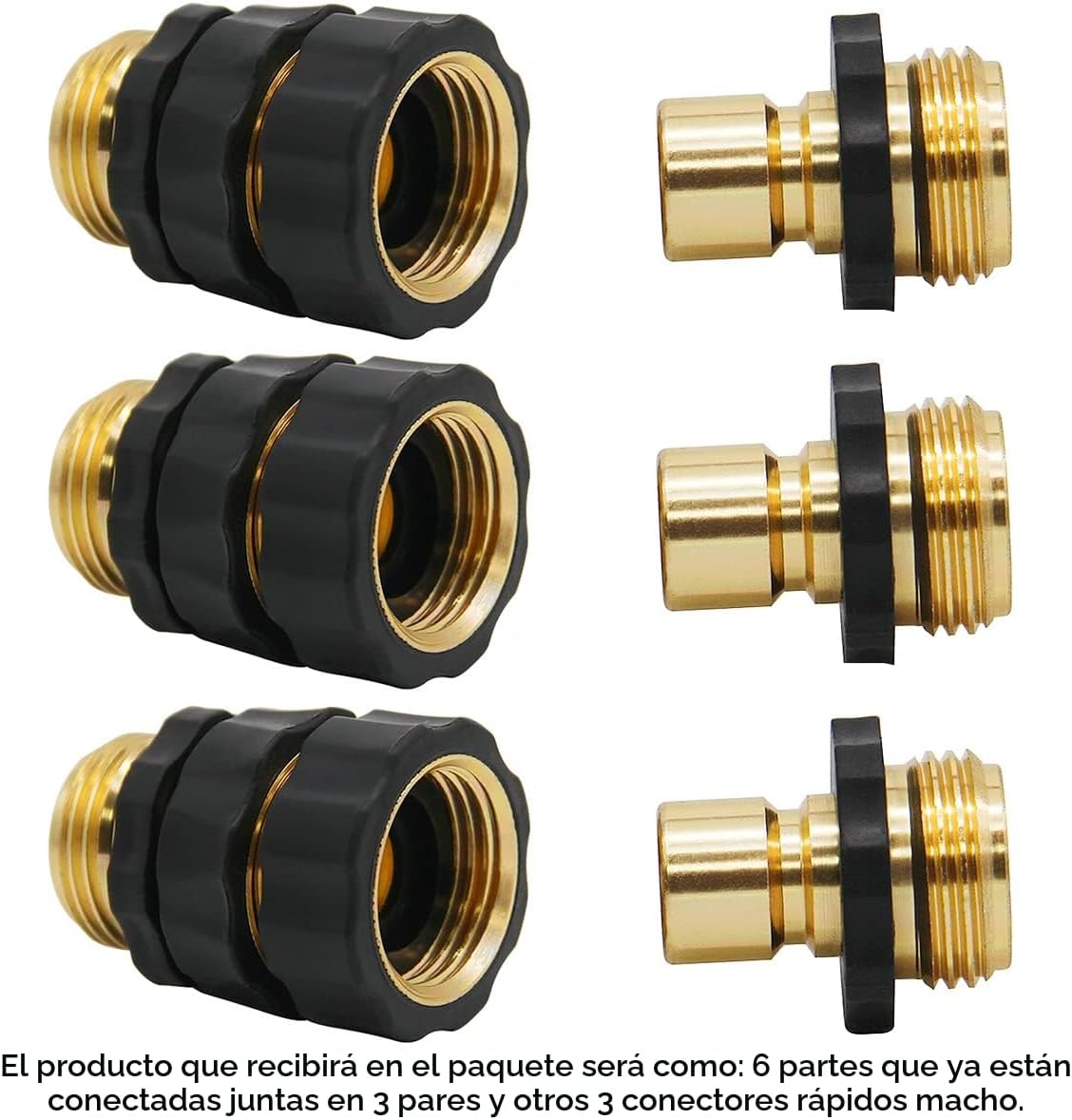 Conector manguera jardín 3/4pulg 9 pzas conexión rápida