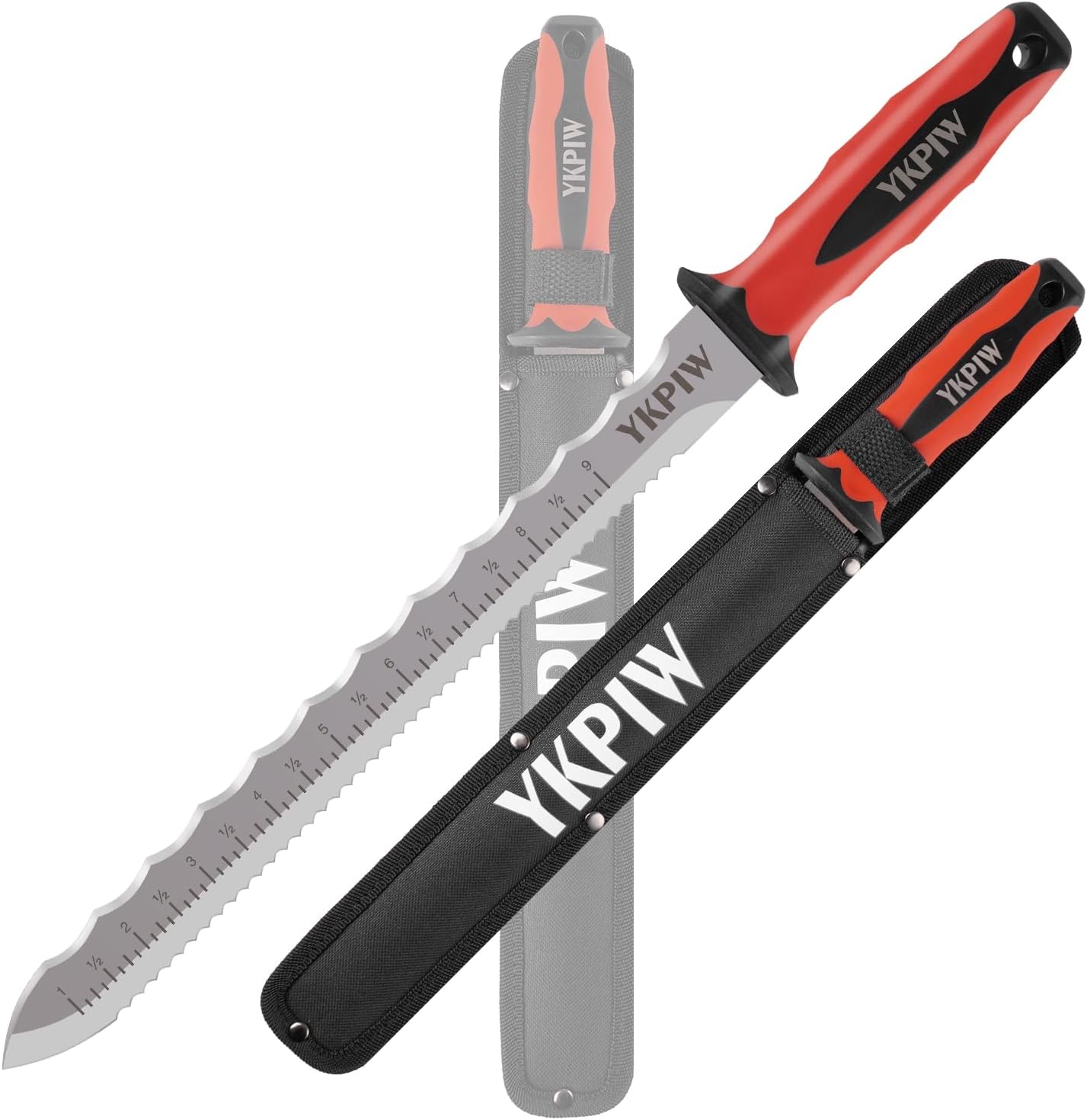 Cuchillo aislamiento acero inox escala medición funda nailon