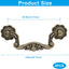 6 Tiradores Caída Vintage Bronce Antiguo 3.75pulg