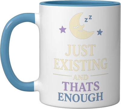 Taza Cerámica Filosofía Absurda Existencialismo Azul/Blanco