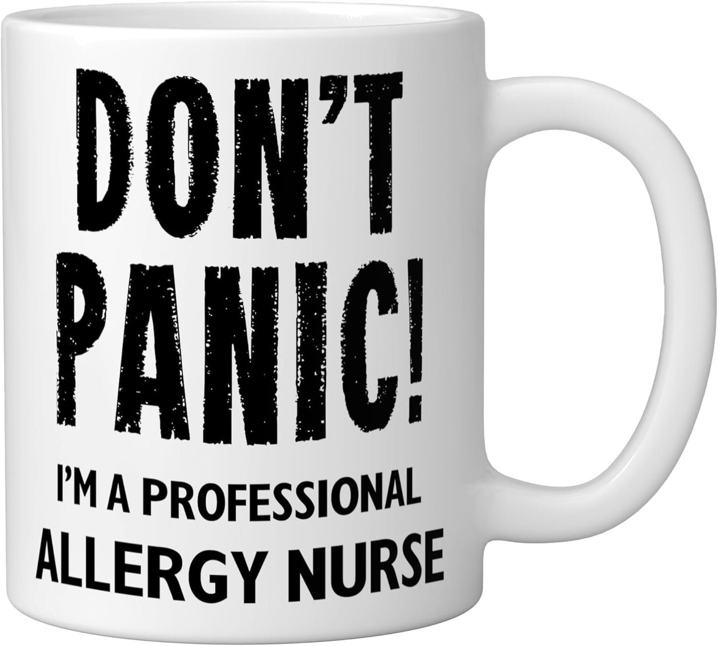 Taza Cerámica para Alergia Blanca