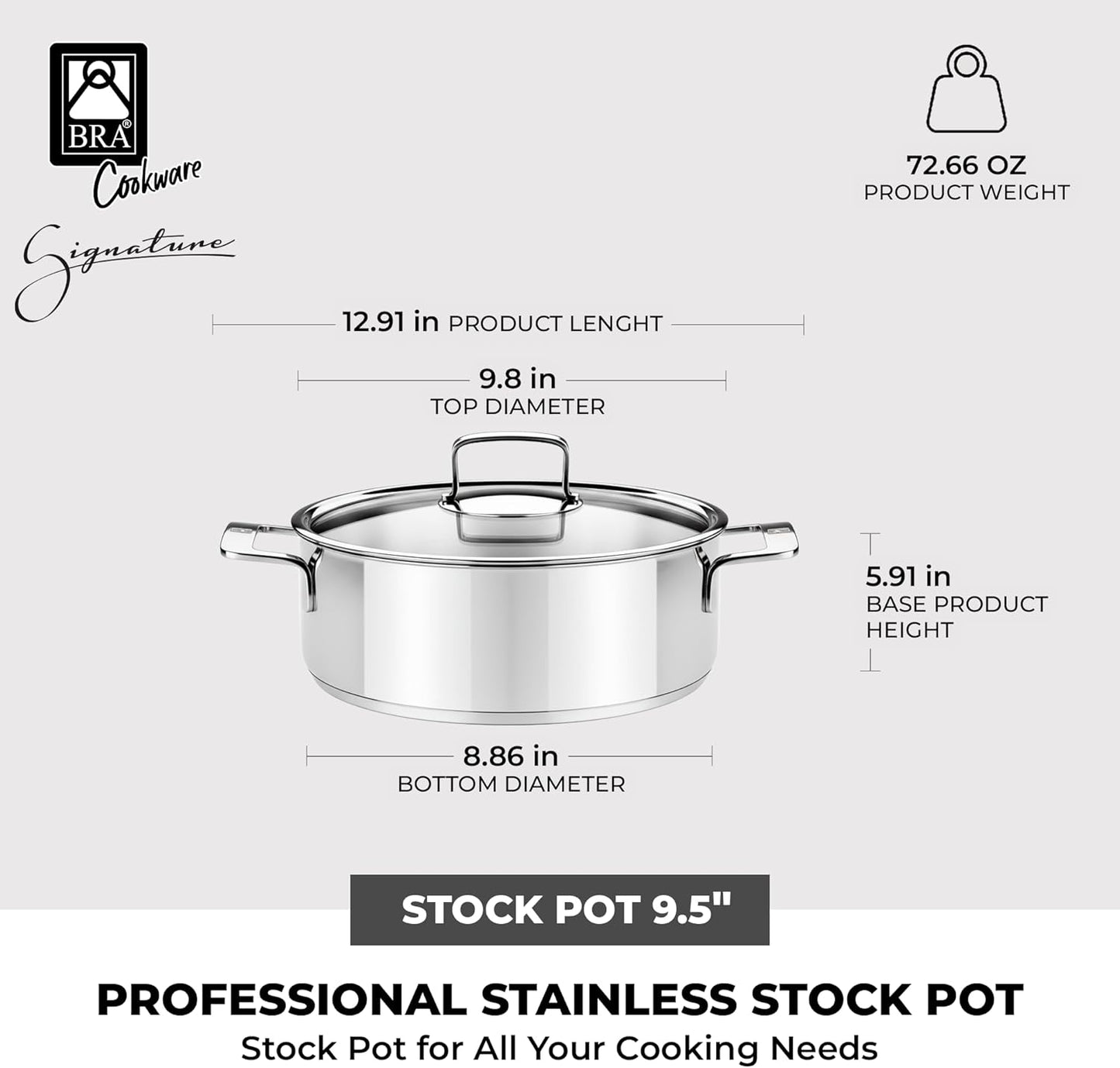 Set Utensilios Cocina Acero Inox 1 Olla 1 Tapa Comp