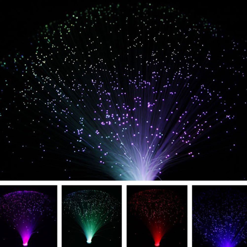 Lámpara fibra óptica LED cambiante para navidad boda