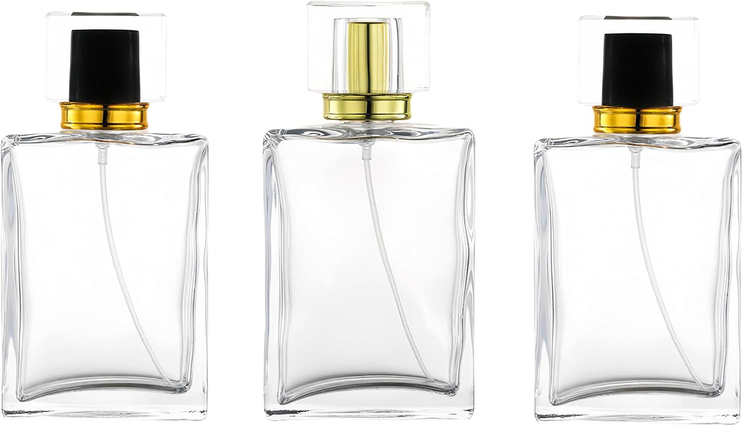 2 Botellas Perfume Vidrio 3.4oz Recargables Viaje Rociador Niebla