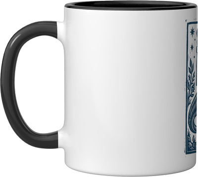 Taza Cerámica T-Rex Mágico de Madera Negra/Blanca