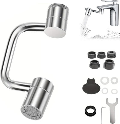 Grifo universal giratorio 1440° con extensión U para fregadero