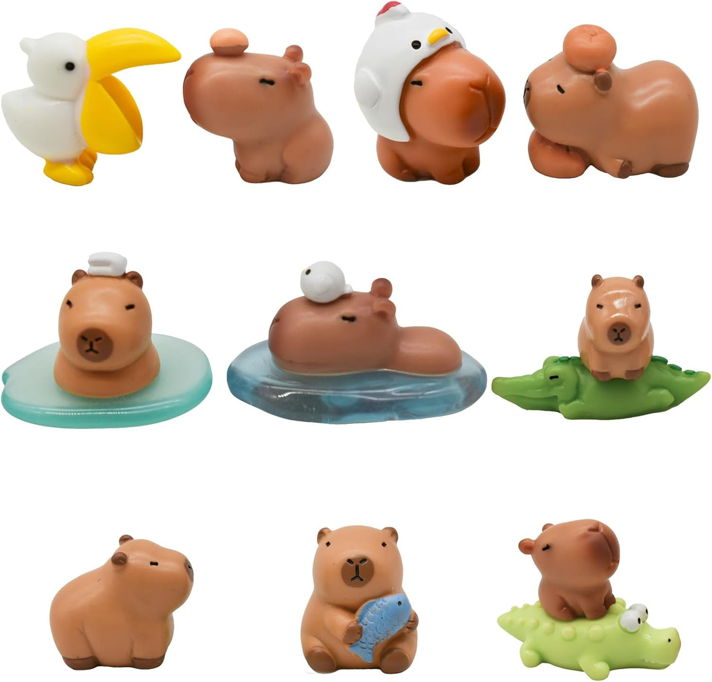 13 Figuras Capybara Resina Decoración Tarta Cumpleaños