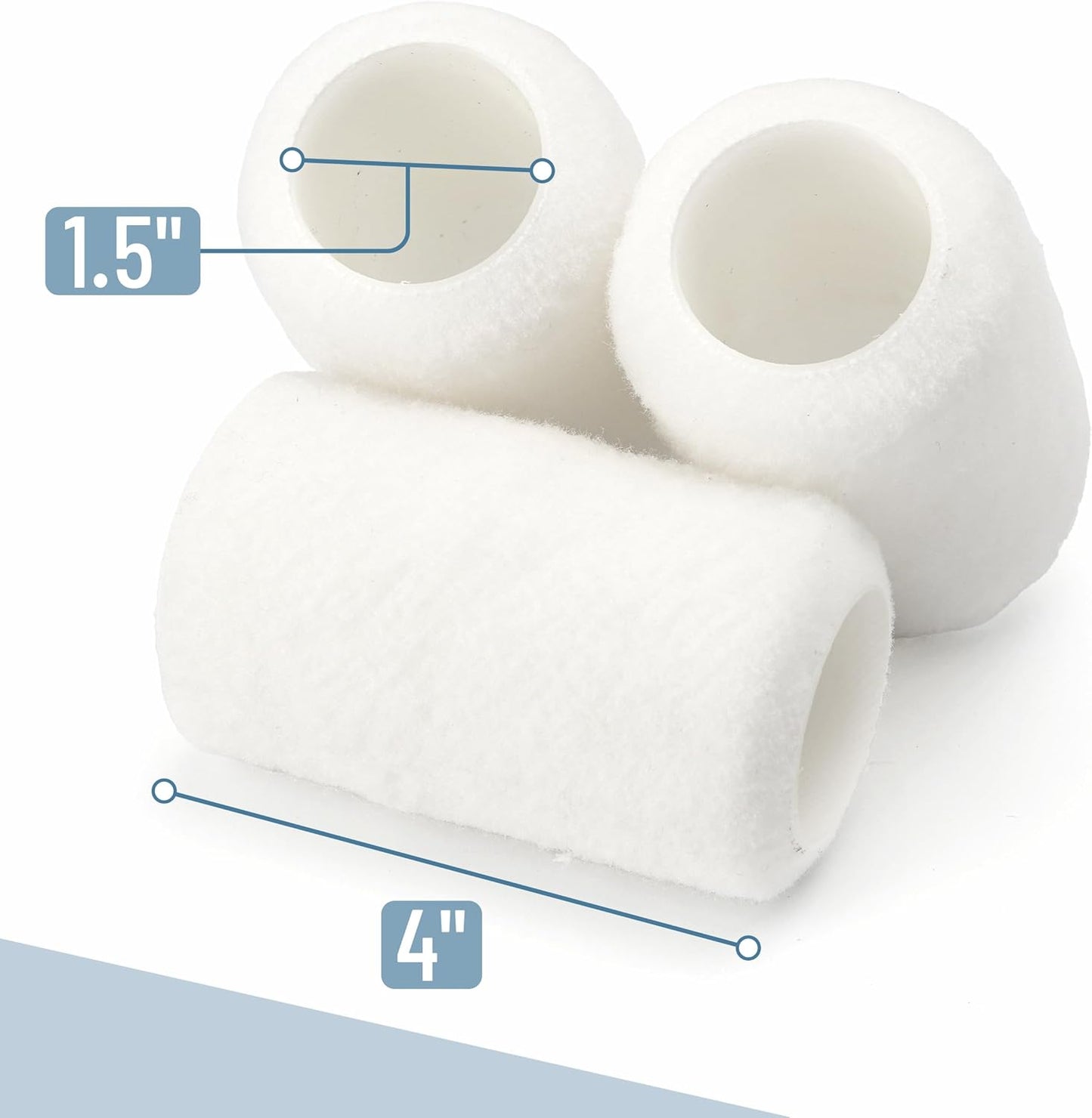 Fundas rodillo pintura 4pulg set 6 para paredes y puertas