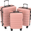 Set 3 maletas con ruedas TSA expandibles color rosa