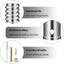 2 Pzas puntas roscadas metal para postes 1pulg trapeador