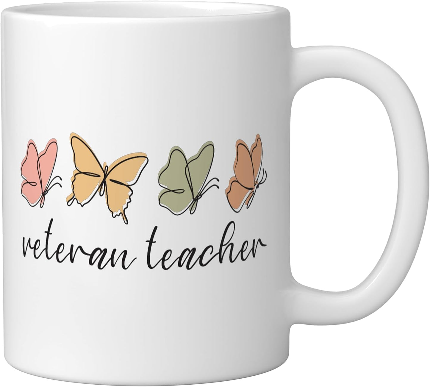 Taza Cerámica Mariposa para Mujer Docente