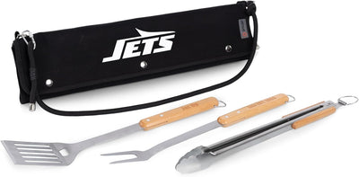 Set 3 Pzas Accesorios Barbacoa Madera Haya
