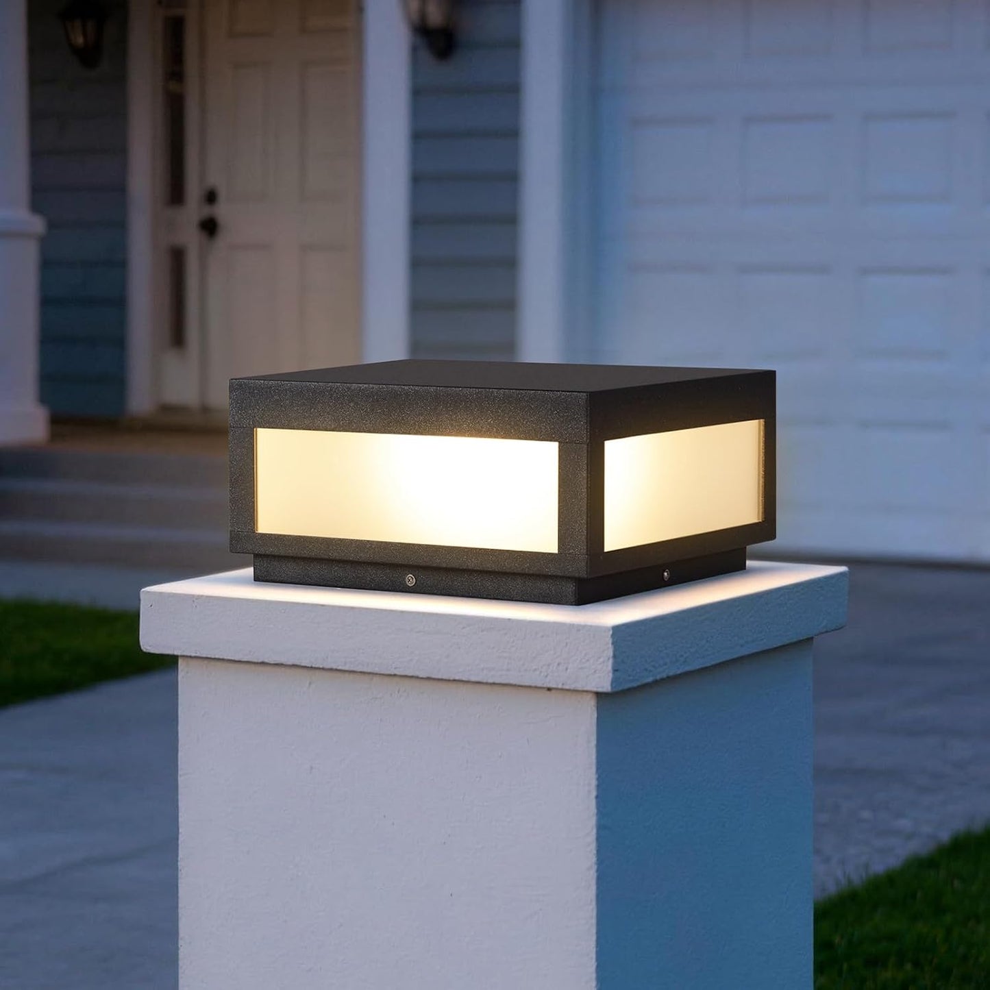 Luces poste exterior 12pulg LED 3000K IP54 impermeable