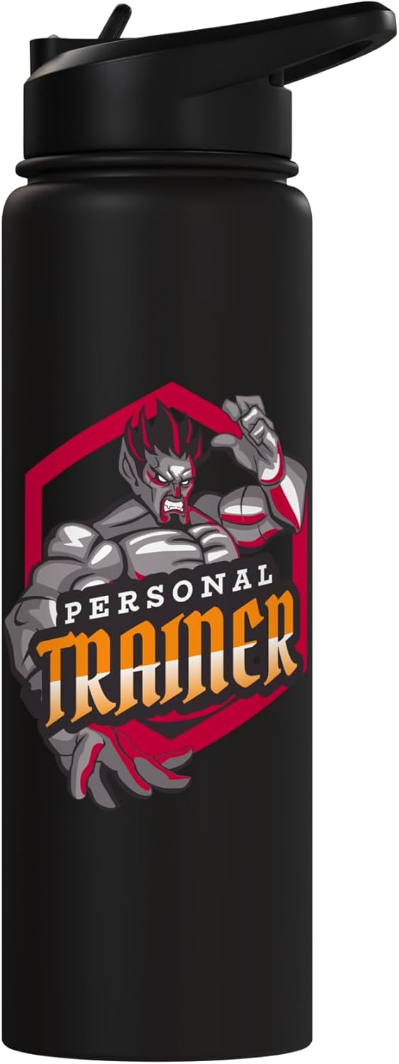 Botella de agua acero inoxidable aislada inspirada en Fantasy Warrior