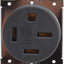 Receptáculo NEMA 15-60R 60A 250V 3 polos ETL grado industrial