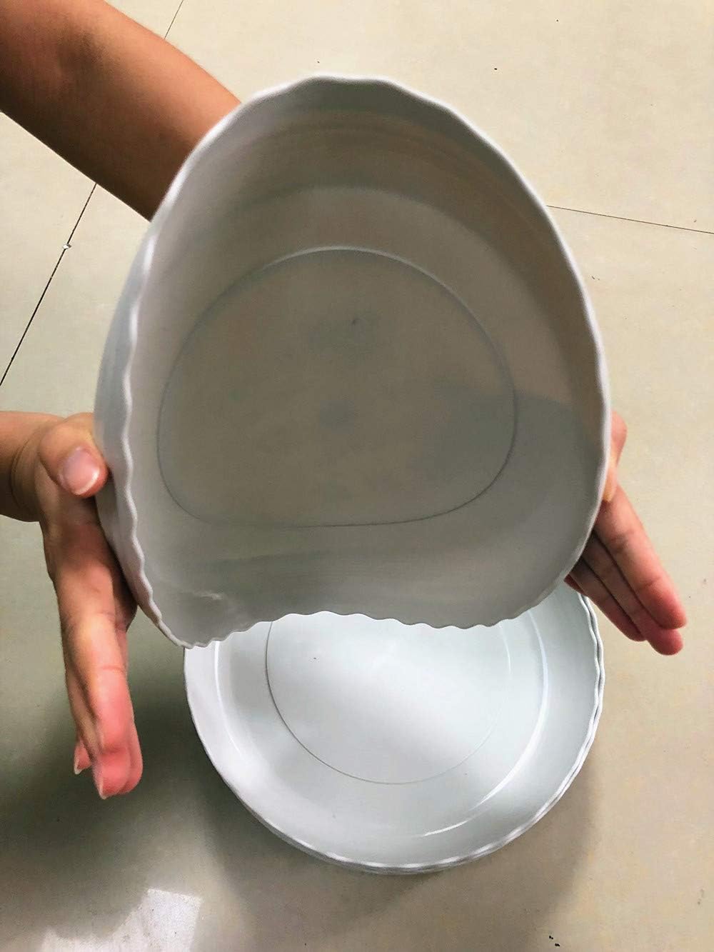 5 Pzas Platillos Gris Claro 12pulg para Plantas Interiores