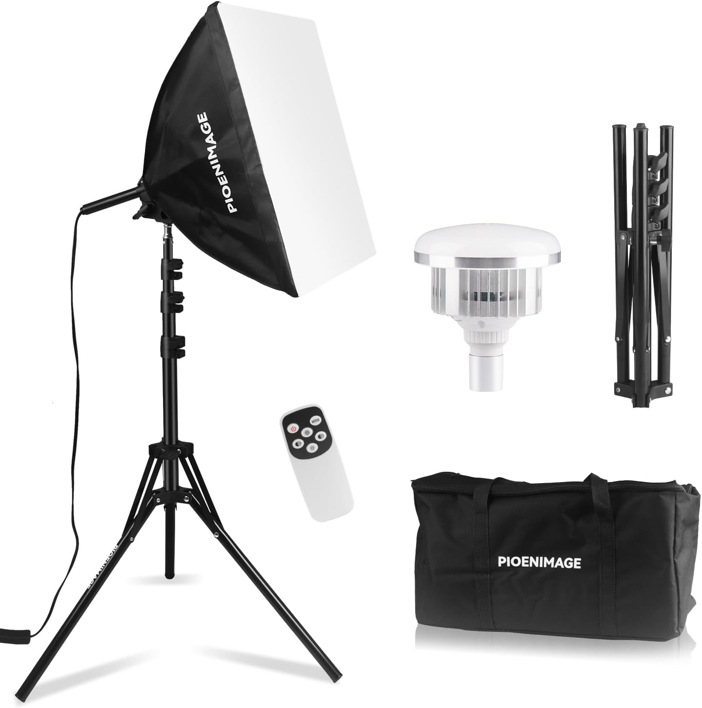Kit Softbox 17x17pulg trípode plegable bombilla LED 85W