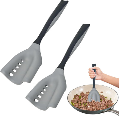Paquete de 2 espátulas picadoras de carne y triturador de carne molida resistente al calor