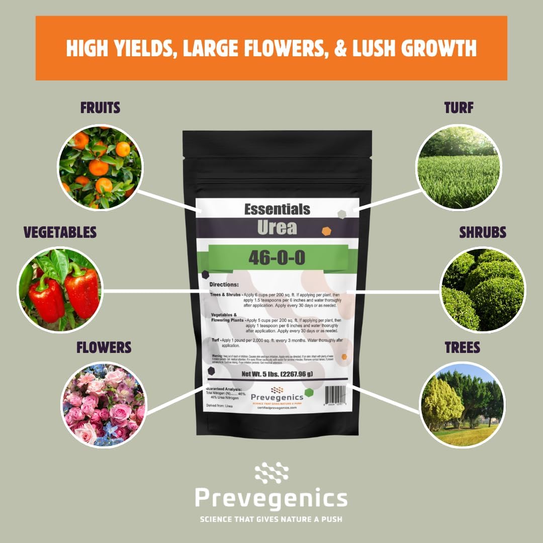 Fertilizante urea 46-0-0 5lb para árboles y césped
