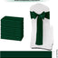 60 Cintas Satén 7x108pulg Verde Bosque Fundas Silla Bodas Eventos