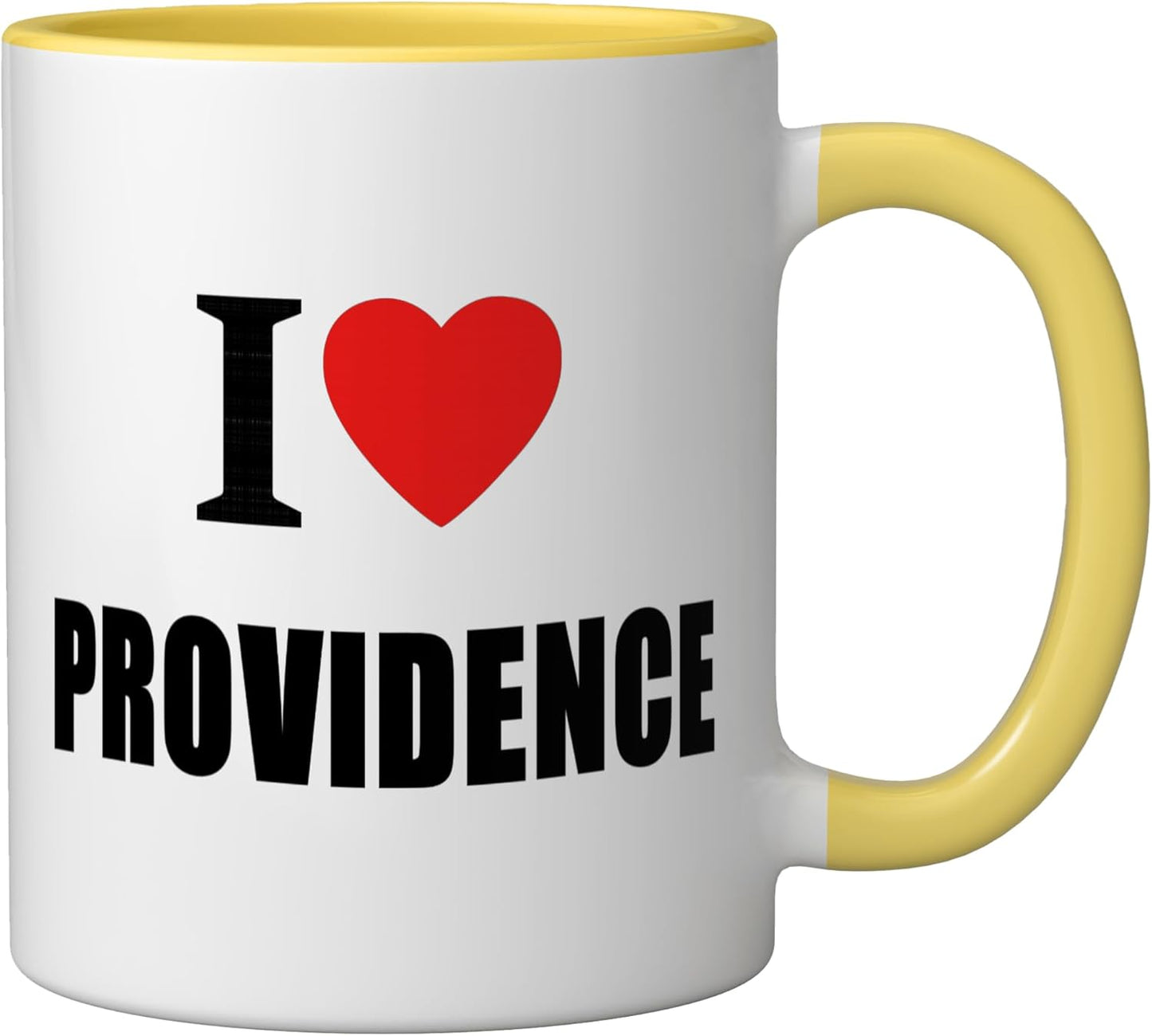 Taza cerámica Providence Souvenir Memory Amarillo/Blanco