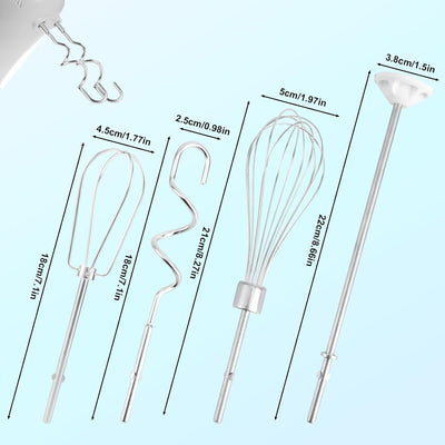 Set 6 Accesorios Batidora Mano Acero Inox