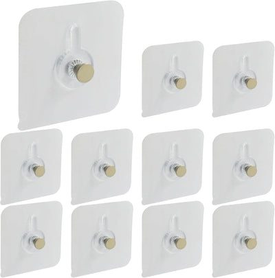 Pack 12 Ganchos Adhesivos Acrílicos Transparentes para Cocina