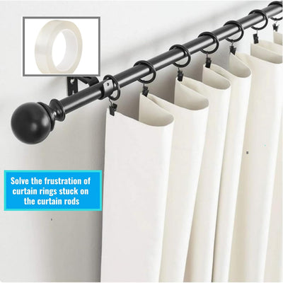 Cinta deslizante transparente para cortinero 1.18x32.8pulg