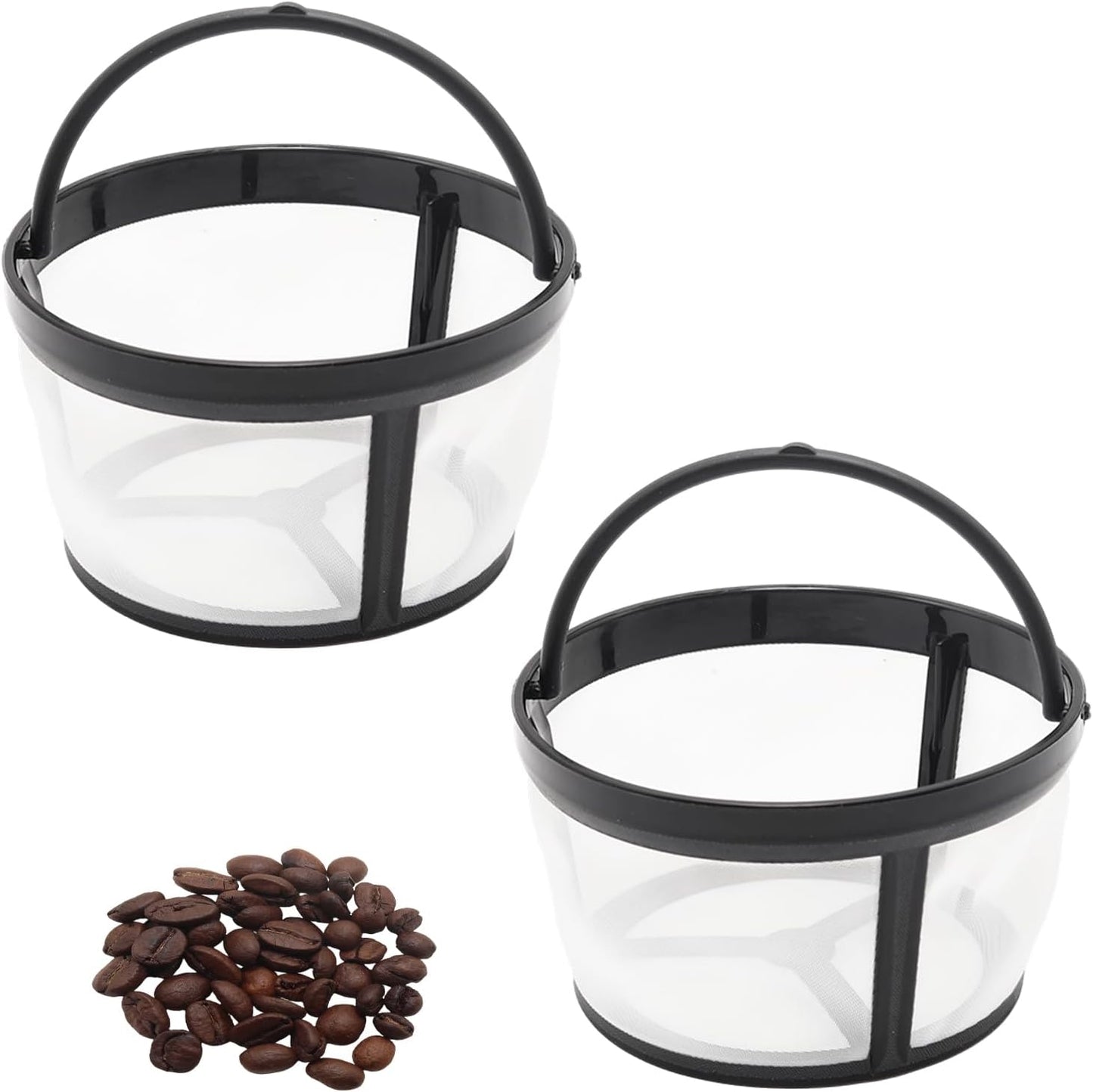 2 Filtros Café Reutilizables Malla Nailon Asa 4-5 Tazas