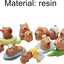 13 Figuras Capybara Resina Decoración Tarta Cumpleaños