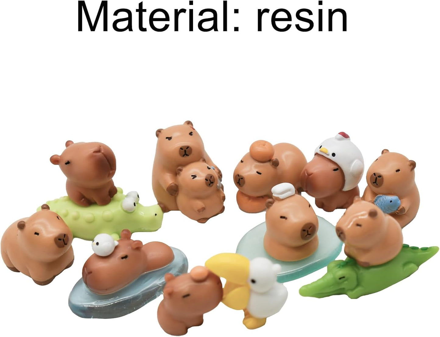13 Figuras Capybara Resina Decoración Tarta Cumpleaños