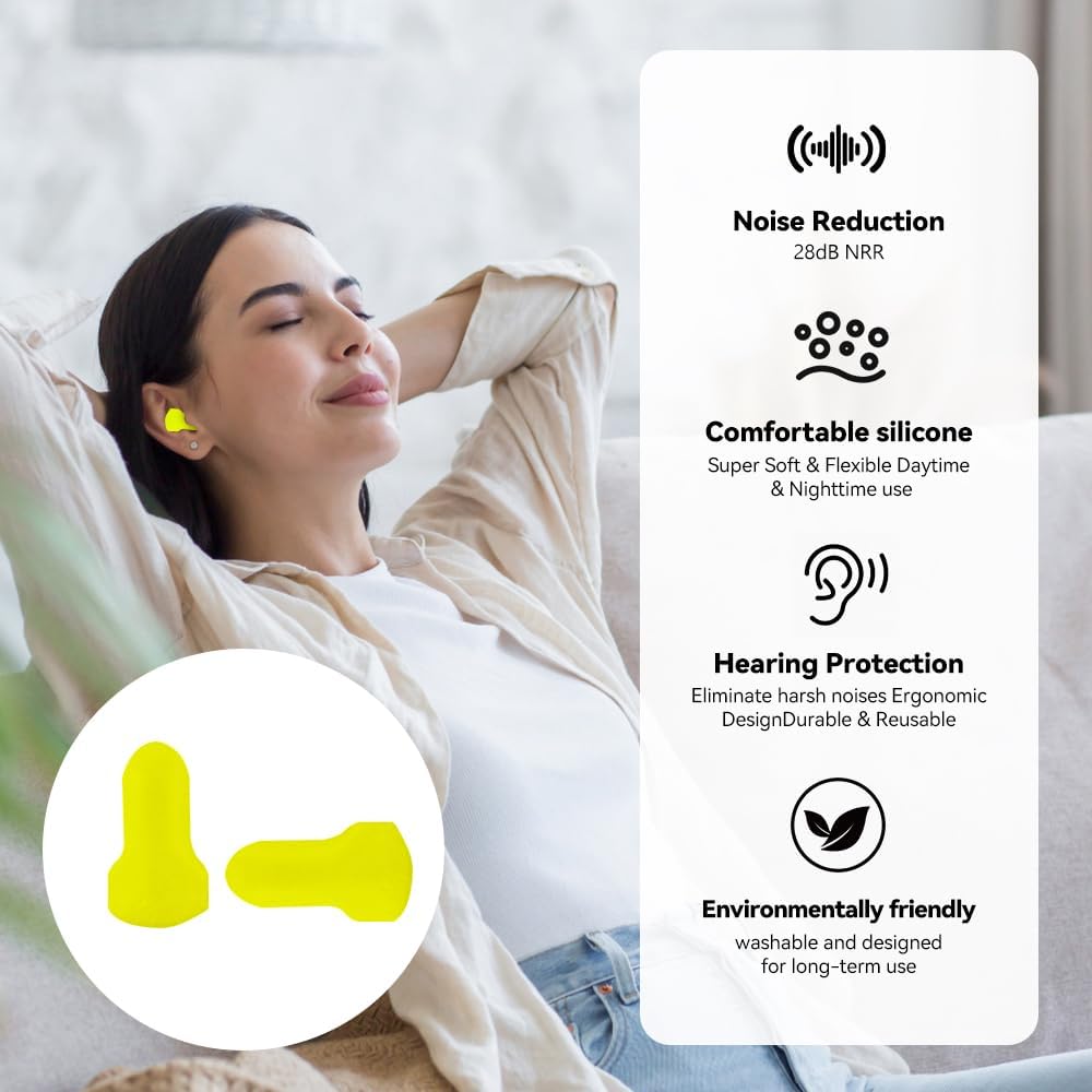 Tapones para oído foam 10 pares 35dB para dormir viajar