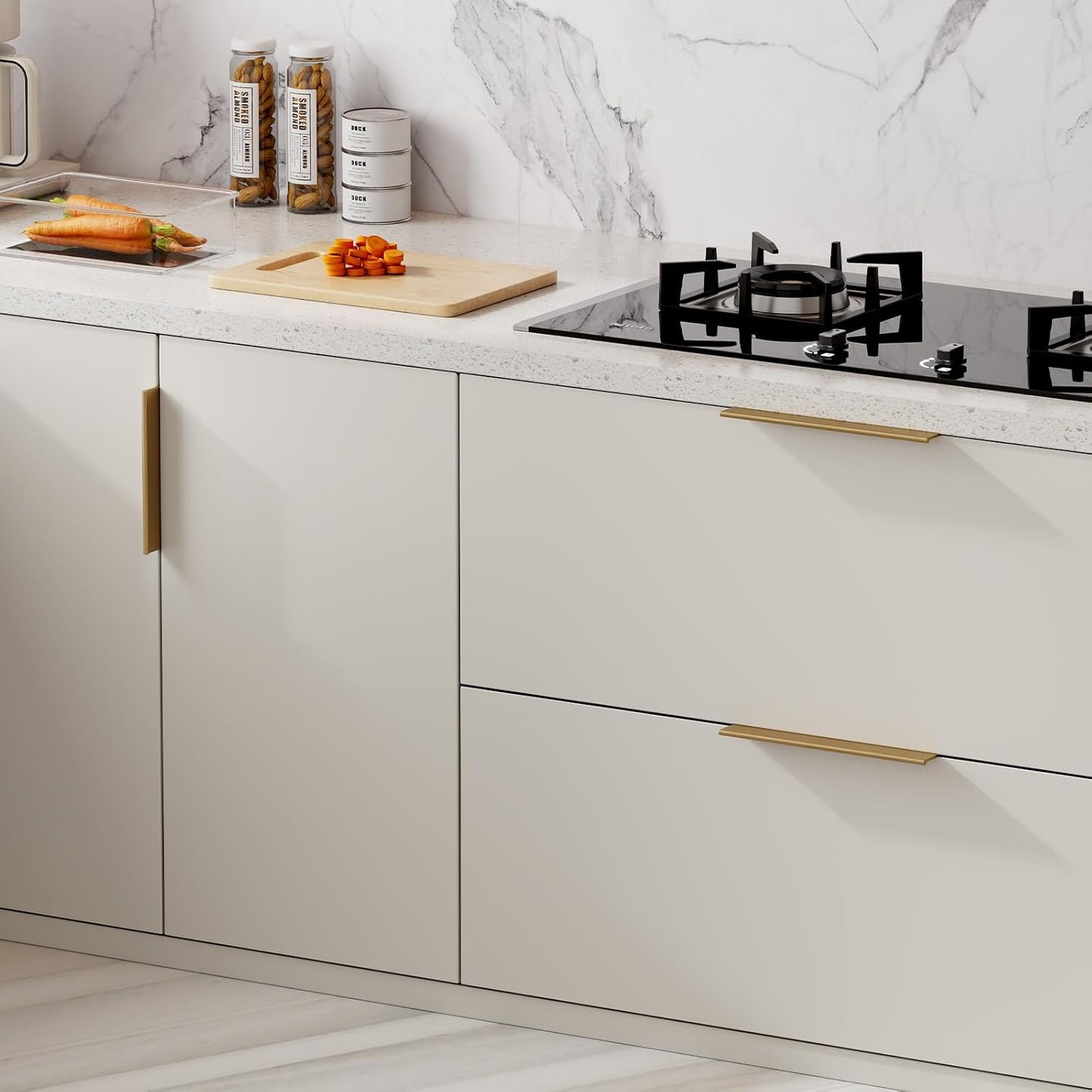 25 Tiradores Dedo Bronce Champán 5pulg Gabinete Cocina