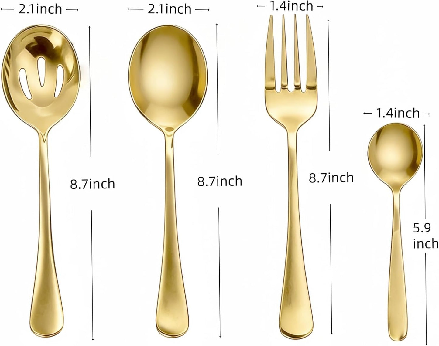 8 Utensilios Servir Acero Inox Bufé Catering