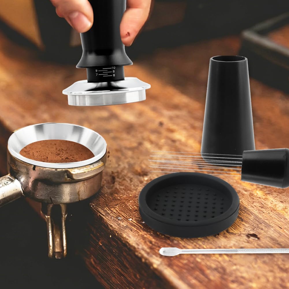 Set 21 accesorios para cafetera exprés con alfombrilla y embudo