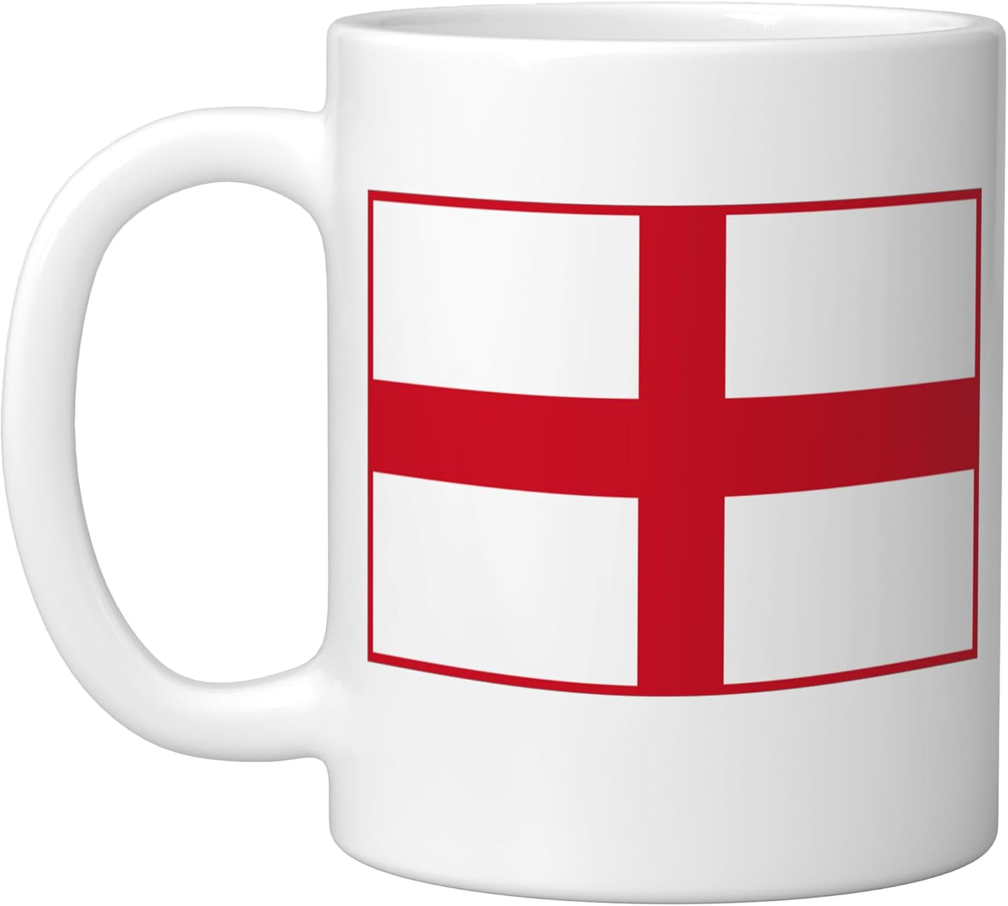 Taza cerámica con bandera inglesa en blanco