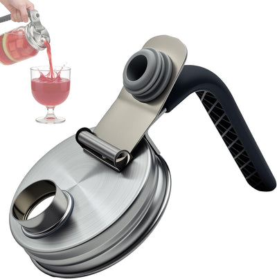 Tapa boquilla tarro Mason acero inox asa abatible