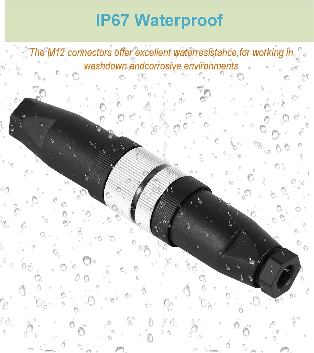 Conector aviación M12 5pines IP67 industrial