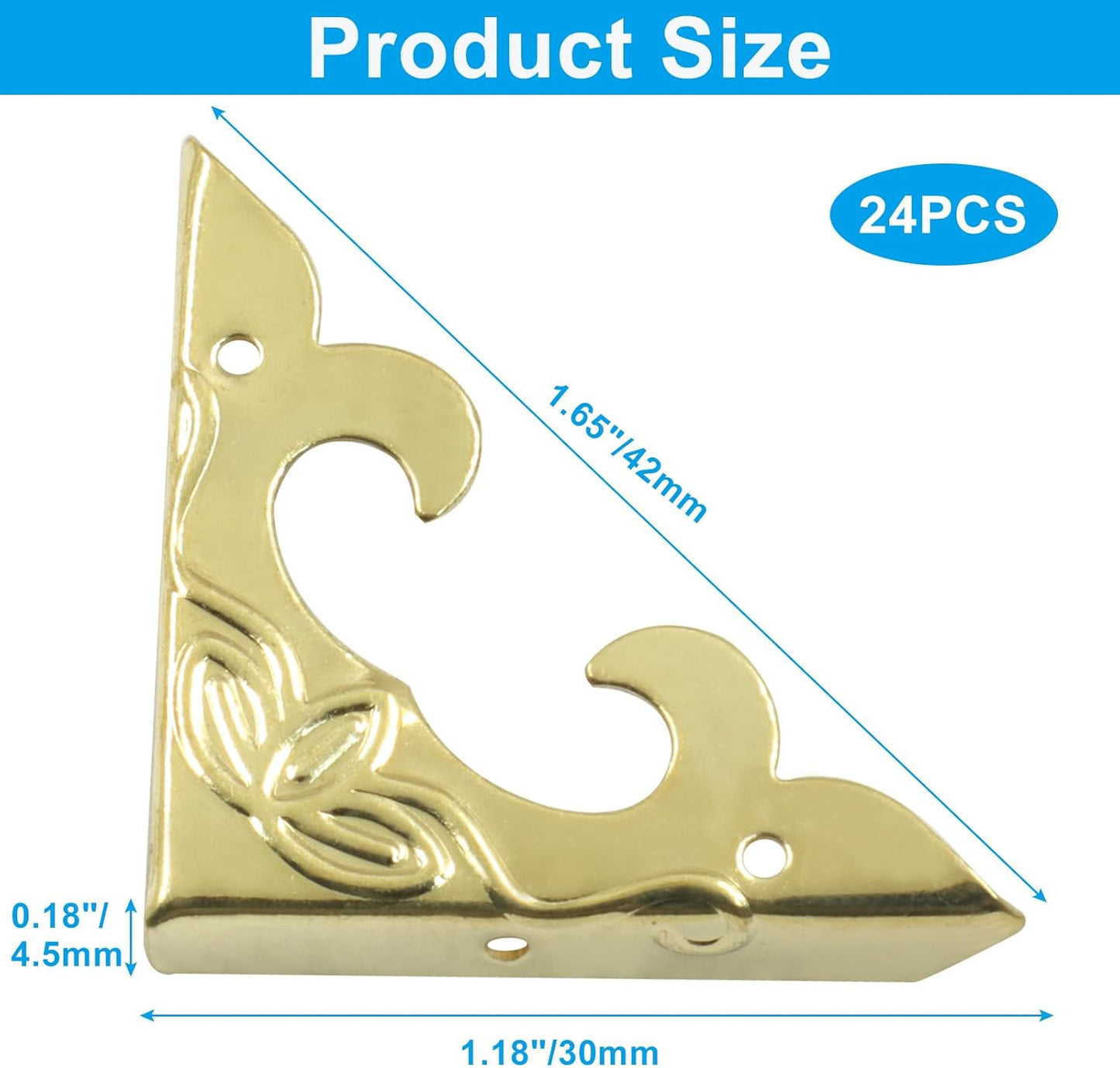 24 Pzas Protectores Esquineros para Cajas Joyas