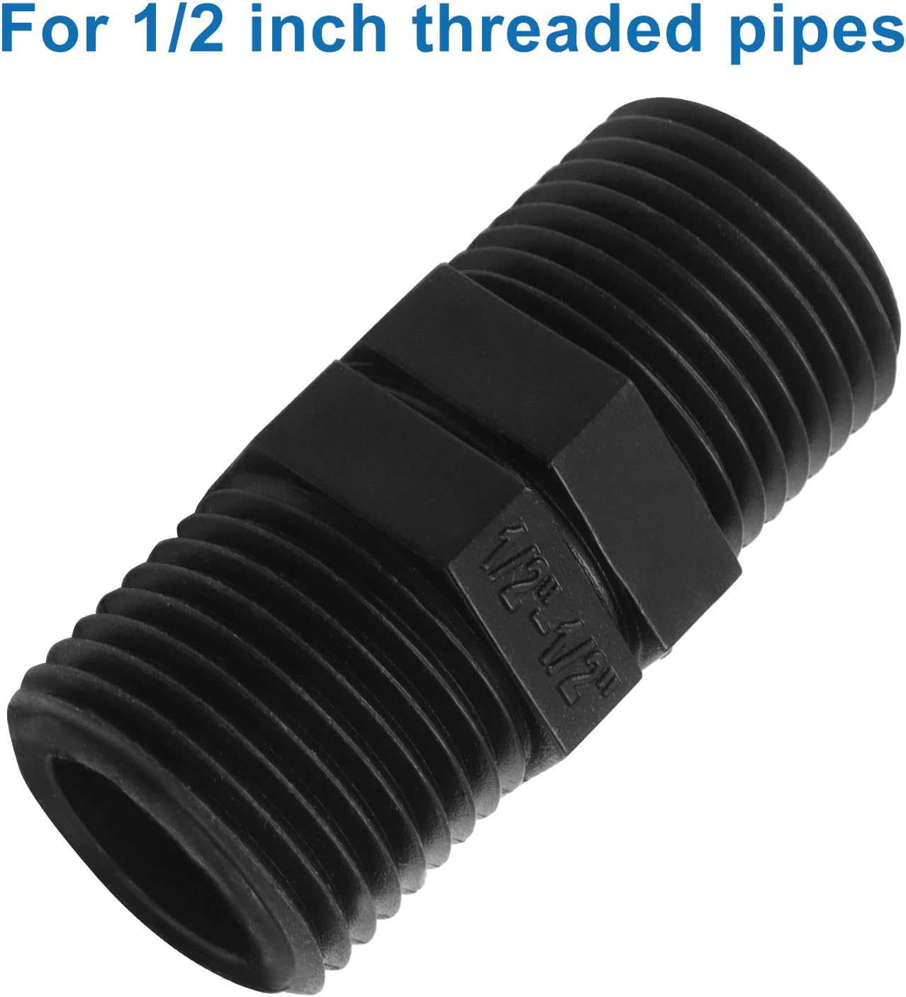 10 Pzas Conector MPT 1/2pulg Acoplamiento Recto Tubo Riego
