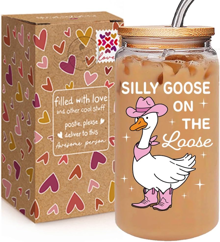Taza de cristal de ganso suelto para mujer regalo de cumpleaños