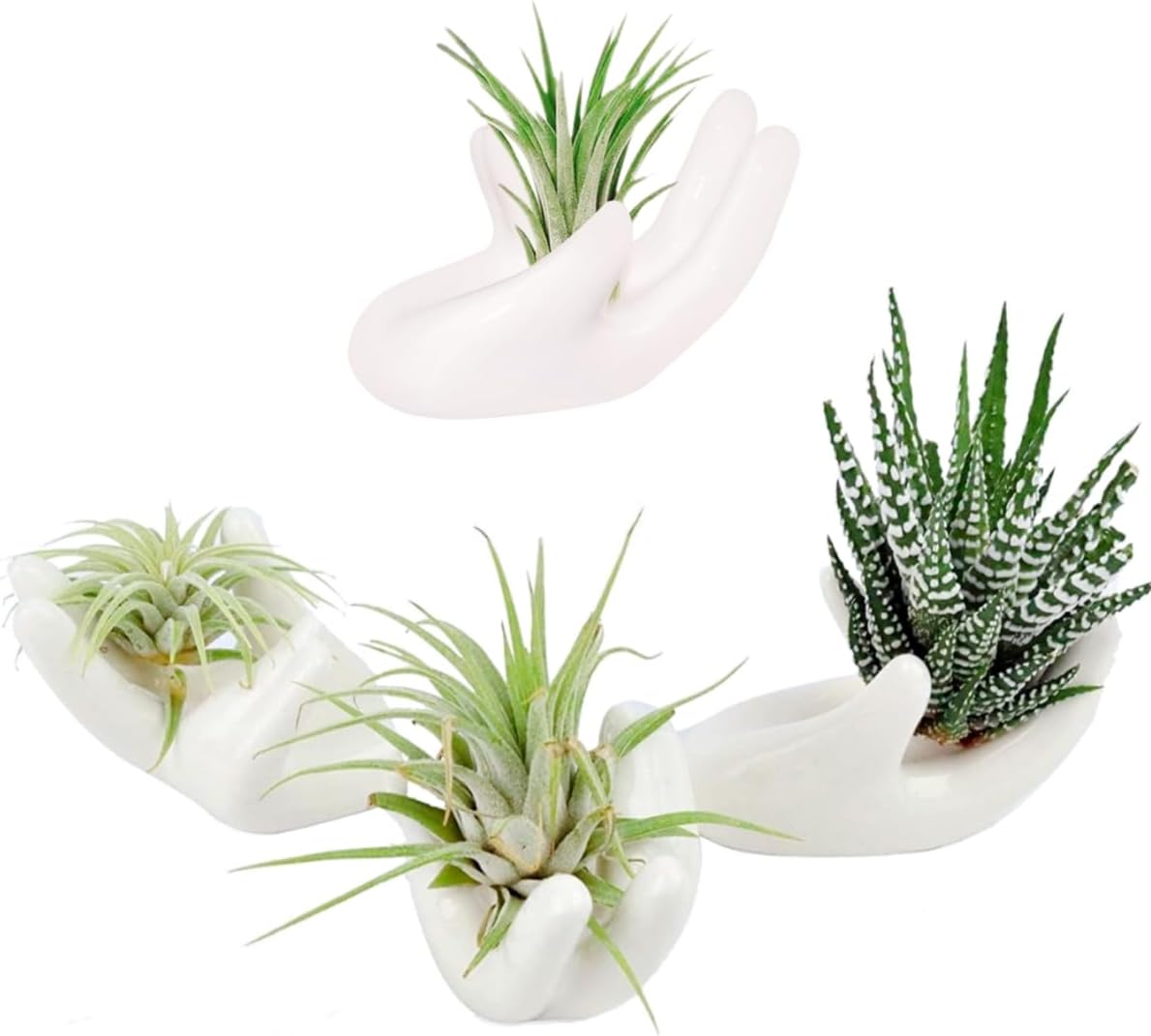 4 Soportes Cerámica Plantas Aire Decoración Hogar