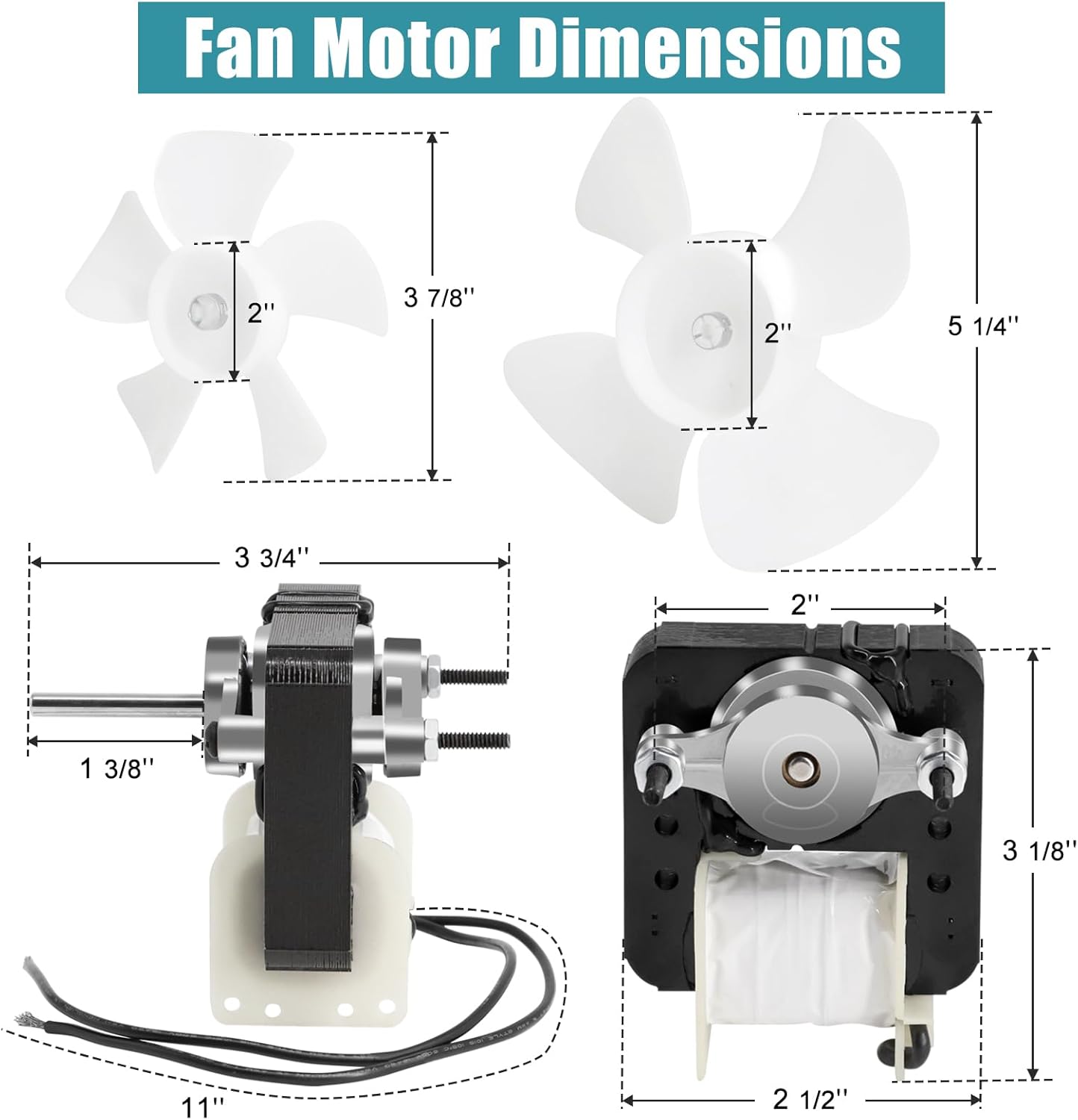 Kit motor universal reemplazo EM670 120V para ventilador escape