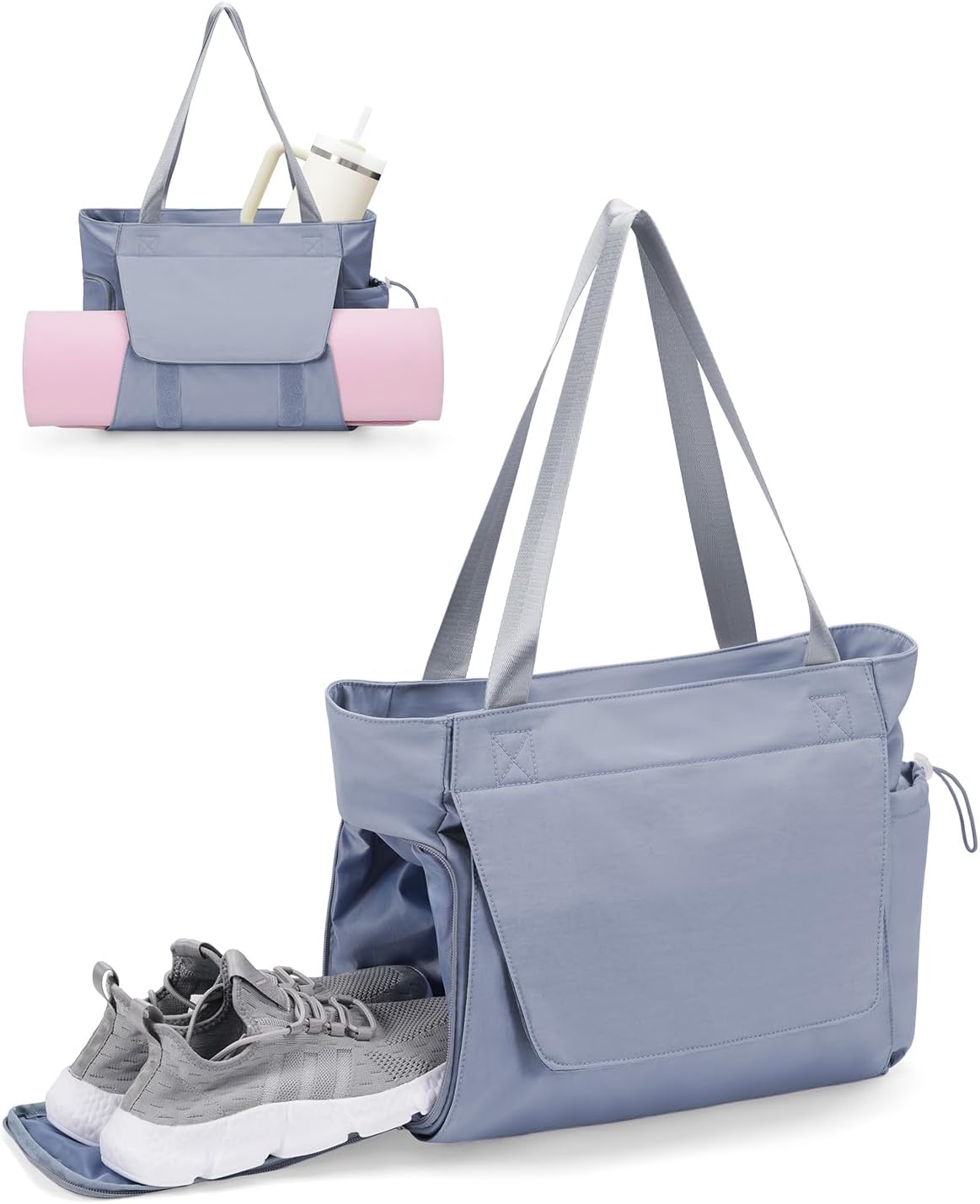 Bolsa gimnasio mujer 19l con compartimento zapatos y bolsillos